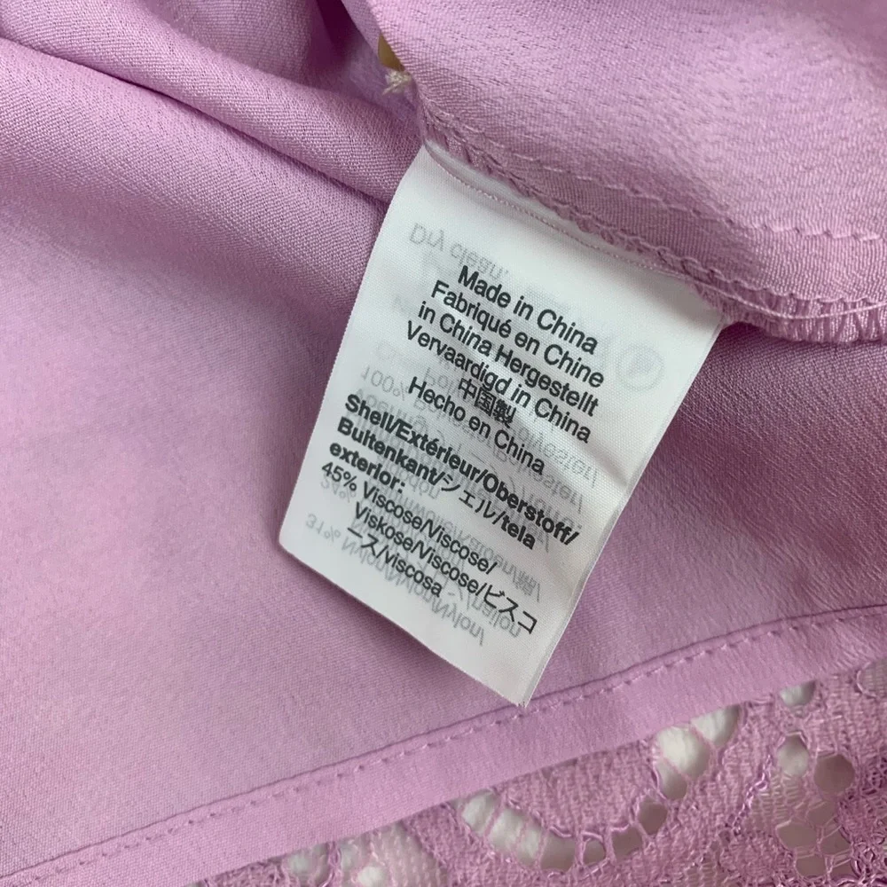 J Crew short sleeve lace blouse top‎ lilac purple